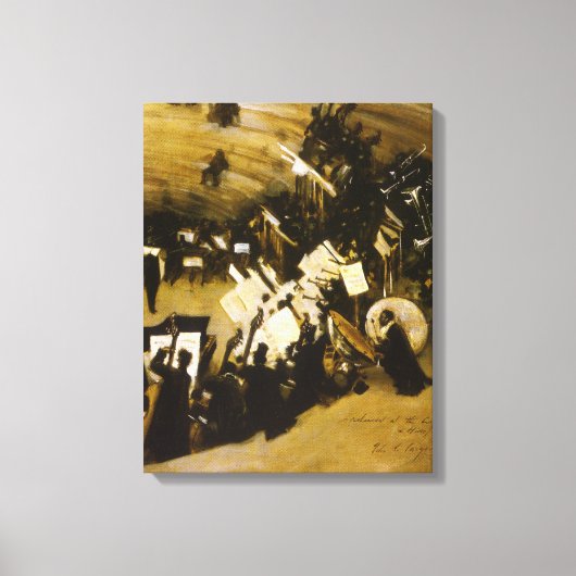 Proef van het Pasdeloup Orkest door JS Sargent Canvas Afdruk (Voorkant)