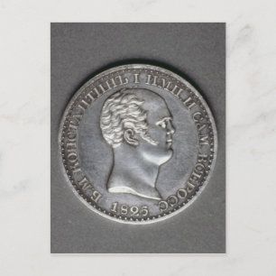 Proef voor een Ruble van Constantine Pavlovich Briefkaart