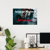 Proef vooruit en perfectioneer niet poster (Thuiskantoor)