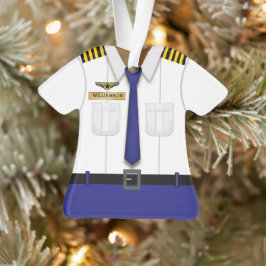 Proefabonnement Cute Personalized Airline Pilot Ornament