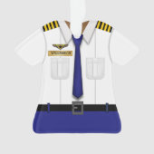 Proefabonnement Cute Personalized Airline Pilot Ornament (voorkant)