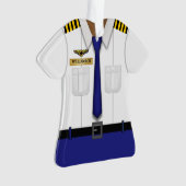Proefabonnement Cute Personalized Airline Pilot Ornament (voorkant)