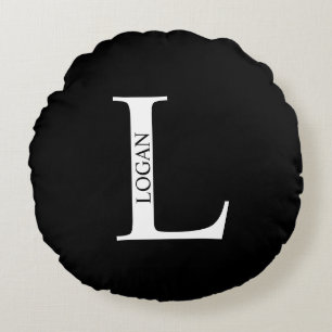 Proefabonnement op speciale monogram en naam rond kussen