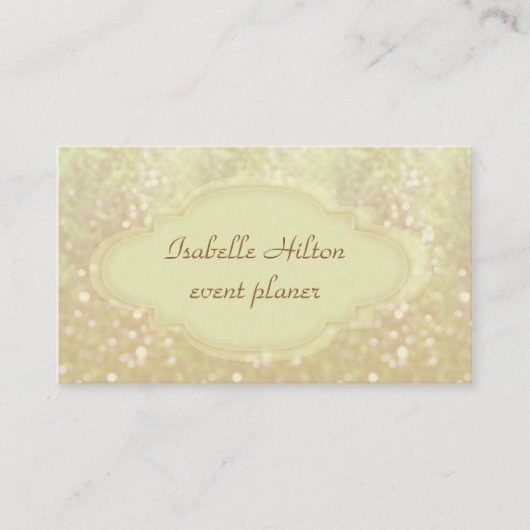 Proefachtig elegant glitter bokeh visitekaartje (Voorkant)