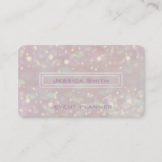 Proefachtig glamoureus elegant bokeh visitekaartje (Voorkant)