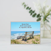 Proefbank op de bus briefkaart (Staand voorkant)