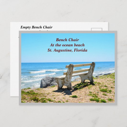 Proefbank op de bus briefkaart (Voorkant / Achterkant)