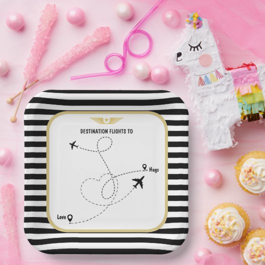 Proefbestemmingsluchtvaart Papieren Bordje (Feest)