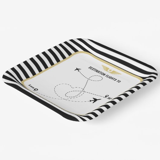 Proefbestemmingsluchtvaart Papieren Bordje (Gebogen)