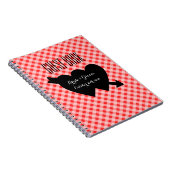 Proefboek voor gevelbruine rode kieuwham notitieboek (Rechterzijde)