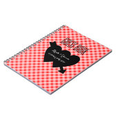 Proefboek voor gevelbruine rode kieuwham notitieboek (Linkerzijde)