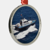 Proefboot op snelheid metalen ornament (Rechts)