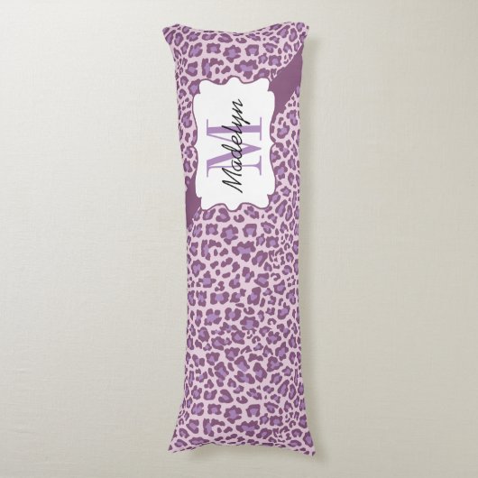 Proefbord van de Paarse lavendel van de luipaard Lichaamskussen (Voorkant Verticaal)