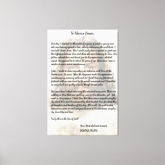 Proefbrief aan Caesar waarin Jezus Christus wordt Canvas Afdruk (Voorkant)