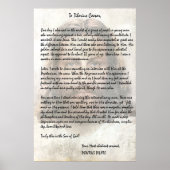 Proefbrief aan Caesar waarin Jezus Christus wordt  Poster (Voorkant)