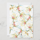 Proefbruiloft Uitnodigingen Waterverf Witte Magnol (Achterkant)