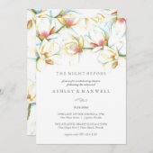 Proefbruiloft Uitnodigingen Waterverf Witte Magnol (Voorkant / Achterkant)