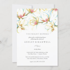 Proefbruiloft Uitnodigingen Waterverf Witte Magnol