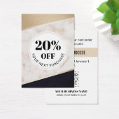 Proefcode Gold Black Colour Block Discount Kaarten Visitekaartje (Bureau)