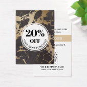 Proefcode zwarte goudmarmer Kaarten Visitekaartje (Bureau)