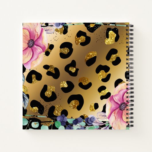  proefdier Gold Glitter-tekening Notitieboek (Achterkant)