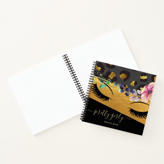  proefdier Gold Glitter-tekening Notitieboek (Binnen)