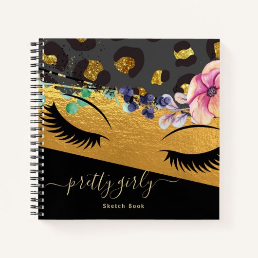  proefdier Gold Glitter-tekening Notitieboek (Voorkant)