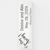Proefdiner de avond voor de bruiloft spandoek (Verticaal)