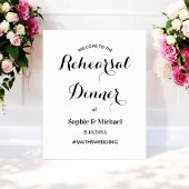 Proefdiner Dinner Zwart Wit Welkom Poster