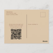 Proefdinermaal Herfst Groene beplanting QR Code Briefkaart (Achterkant)