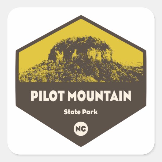 Proefgebergte Park North Carolina Vierkante Sticker (Voorkant)