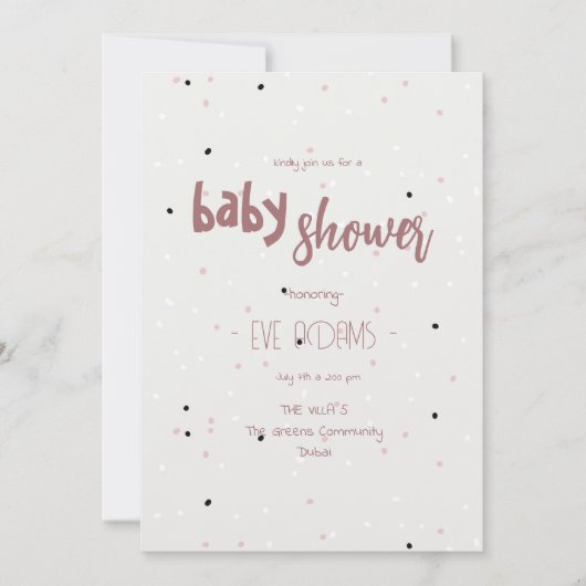 Proefgesprek Collectie Baby shower uitnodiging (Voorkant)