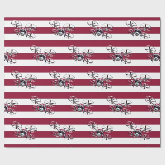 Proefhobby met vliegtuig met drone quadcopter cadeaupapier (Vlak)