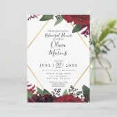 PROEFHUIWELIJK  | Elegante Rijk Bourgondië Marsala Kaart (Staand voorkant)