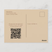 Proefhuwelijksdiner Herfst Groene Tuintjes QR Code Briefkaart (Achterkant)