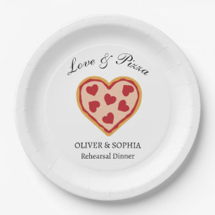 Proefhuwelijksdiner Pizzafeest Papieren Bordje