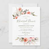 Proefhuwelijksdiner Waterverf Blush Rozenkrans Kaart (Voorkant)