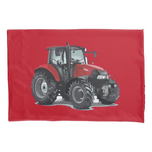 Proefkassen met rode Boerderijen van kinderen Kussensloop (Voorkant-Links)