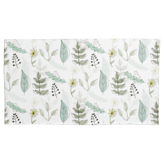 Proefkistjes - zomerbladeren kussensloop (Voorkant-Links)