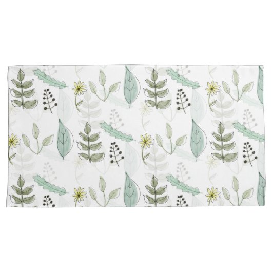 Proefkistjes - zomerbladeren kussensloop (Voorkant-Rechts)