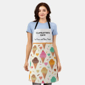 Proefkleurig ijskomppatroon, aangepaste naam schort (Gedragen)