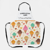 Proefkleurig ijskomppatroon, aangepaste naam schort (Voorkant)