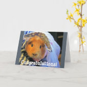 proefkonijn bruid kaart (Gele Bloem)