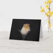 Proefkonijn in een wijnglas kaart (Gele Bloem)