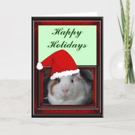 Proefkonijn in het Pet van de Kerstman Feestdagen Kaart