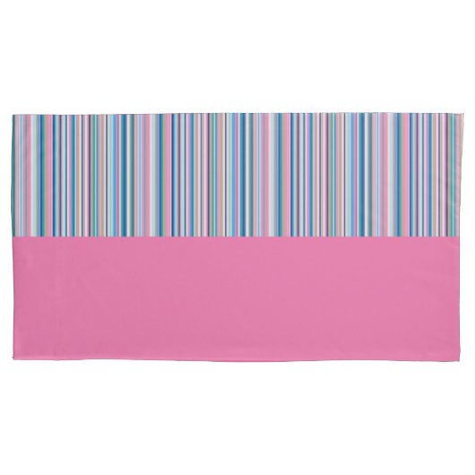 Proefkooktoestellen - Snoep Stripes Powder Roze Kussensloop (Voorkant-Links)
