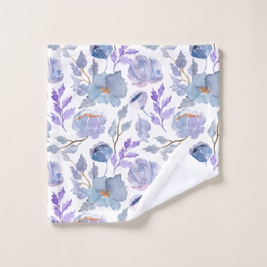 proefmodel voor blauwe Lila Waterverf Bad Handdoek (Wasdoekje)