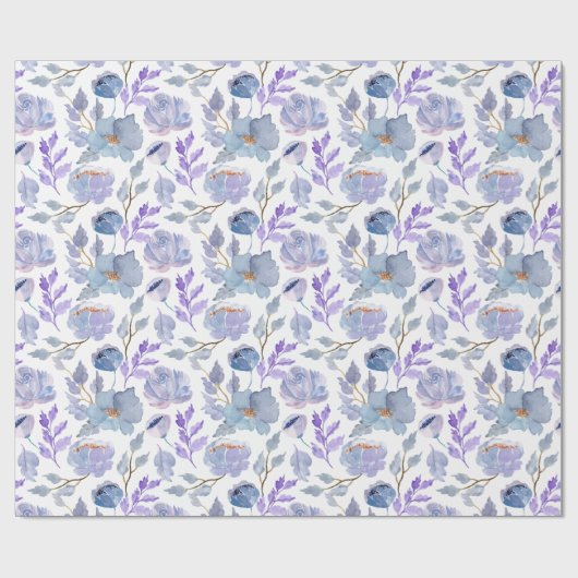  proefmodel voor blauwe Lila Waterverf Cadeaupapier (Vlak)