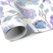  proefmodel voor blauwe Lila Waterverf Cadeaupapier (Rol Hoek)