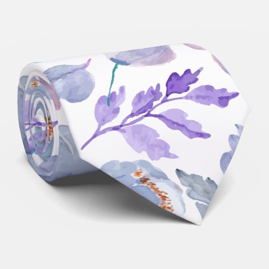 proefmodel voor blauwe Lila Waterverf Stropdas (Opgerold)